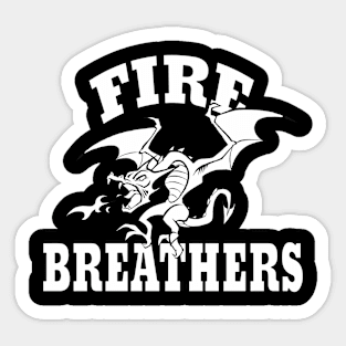 Fire breathers mascot Sticker